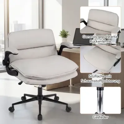 Ergonomická kancelárska stolička, výškovo nastaviteľná kancelárska stolička, otočná stolička s funkciou hojdania, nosnosť do 150 kg