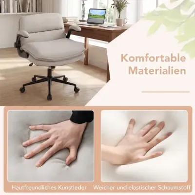 Ergonomická kancelárska stolička, výškovo nastaviteľná kancelárska stolička, otočná stolička s funkciou hojdania, nosnosť do 150 kg