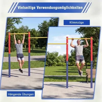 Hrazda na príťahy, výškovo nastaviteľná 80–172 cm, z pozinkovanej ocele, nosnosť do 330 kg, červená