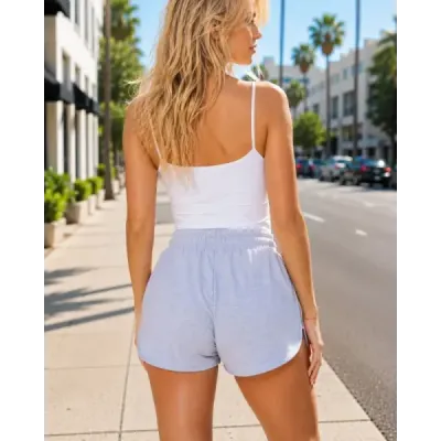 Dámske športové kratasy MODA951 šedé