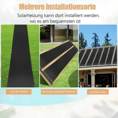 Sada 2 ks solárnych kolektorov na ohrev bazénov s rozmermi 500 x 75 cm pre bazény s objemom 21 500 l – podzemné aj nadzemné bazény