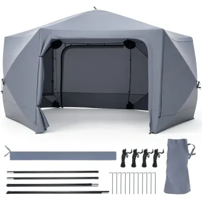 Záhradný pavilón s rozmermi 427 x 427 cm pre párty stan pre 10-12 osôb so 6 bočnými panelmi