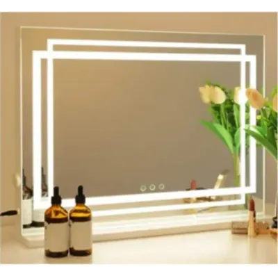 Kozmetické zrkadlo s LED osvetlením, 3 farebnými režimami s nastaviteľnou intenzitou a ovládaním Smart-Touch, 80 x 14 x 62 cm