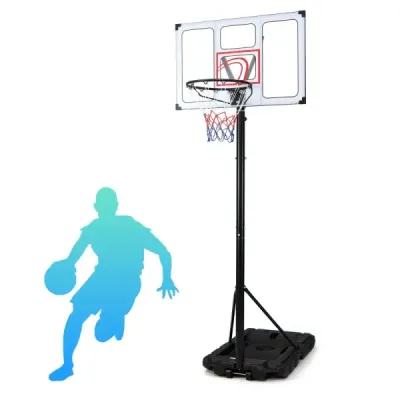 Prenosný basketbalový stojan s výškovo nastaviteľným košom (125–305 cm) a 109 cm odolným doskovým panelom