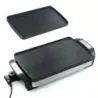 Elektrický stolný gril s výkonom 1500 W a otočnou univerzálnou grilovacou platňou 41 × 25 cm, čierny