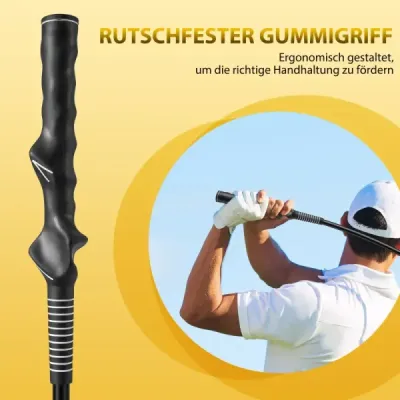 Sada 2 ks, 120 cm, tréningová pomôcka na golfový švih s závažím na hlave, tréningová pomôcka na golf, tréningový švih, žltá