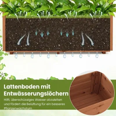 Vysoký záhon s mriežkou na popínavé rastliny a zavesenou strechou, kvetináč s oporou pre popínavé rastliny a odtokovými otvormi, oranžový, 115 x 40 x 103 cm