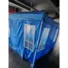 Skladací altánok 300 x 300 cm, výškovo nastaviteľný altánok so 4 odnímateľnými bočnými panelmi, modrý