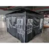 Skladací altánok 300 x 300 cm, výškovo nastaviteľný altánok so 4 odnímateľnými bočnými panelmi, čierny