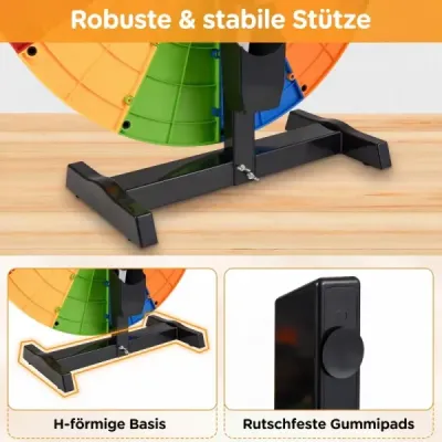 Koleso šťastia, 60 cm ruleta so stojanom a 12 prepisovateľnými políčkami