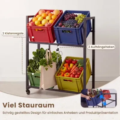 Stojan na prepravky na nápoje, stojan na fľaše s úložným priestorom a prístupom pre 4 prepravky, 72 x 32 x 89,5 cm