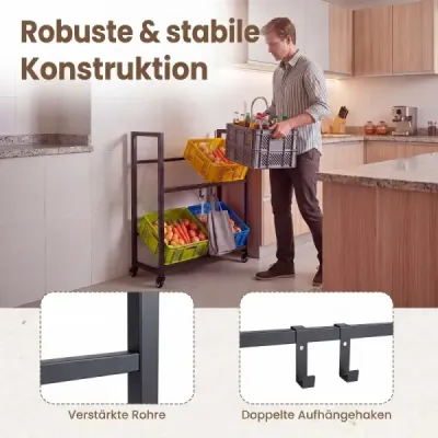 Stojan na prepravky na nápoje, stojan na fľaše s úložným priestorom a prístupom pre 4 prepravky, 72 x 32 x 89,5 cm