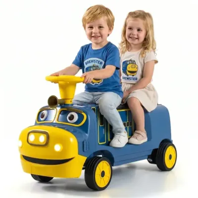 Detské elektrické autíčko 12V, elektrické odrážadlo s 2 sedadlami a 2 motormi, 95 x 41 x 51 cm, modré