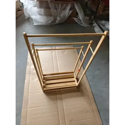 Bambusový vešiak na uteráky, stupňovitý rebrík na uteráky, 45 x 22 x 86 cm, prírodný