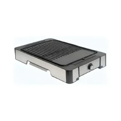 Elektrický gril Stolový gril 2300W s nepriľnavou grilovacou doskou a miskou na odkvapkávanie tuku 53 x 31 x 8,5 cm Čierny
