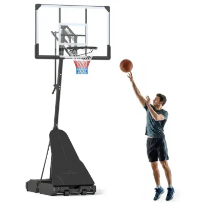 Basketbalový kôš so stojanom 245–305 cm Výškovo nastaviteľný basketbalový systém s návratom lopty