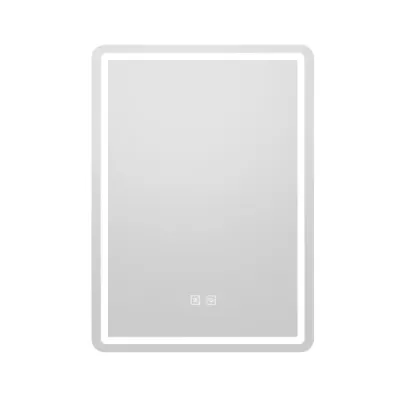 Kúpeľňové zrkadlo s osvetlením, LED zrkadlo s 3 farbami svetla a funkciou odhmlievania, 70 x 50 cm, čierne
