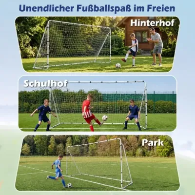 Futbalová bránka 367 x 124 cm Futbalová bránka s kovovým rámom pre deti od 3 rokov a tínedžerov