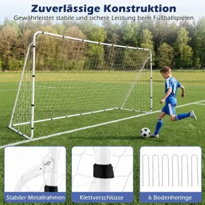 Futbalová bránka 367 x 124 cm Futbalová bránka s kovovým rámom pre deti od 3 rokov a tínedžerov