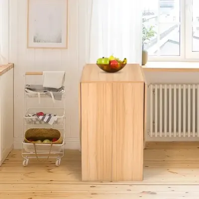 Skladací stôl, okrúhly balkónový stôl, skladací záhradný stôl, prírodný