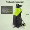 Elektrický drvič záhradného odpadu 2500 W s nožovým mechanizmom pre konáre do 45 mm, pomer drvenia 21:1, zelený