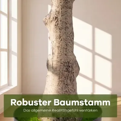 Umelý strom – Realistická umelá rastlina s 25 bujnými vetvami a stabilným cementovým kvetináčom, 140 cm