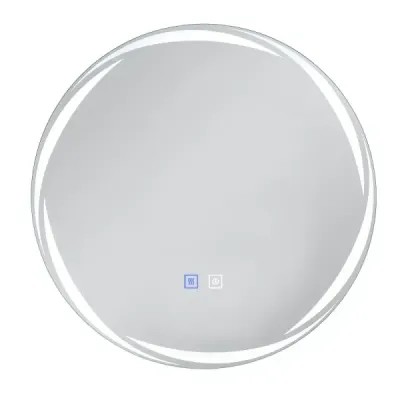 Kúpeľňové zrkadlo s osvetlením, 50 cm, okrúhle LED kúpeľňové zrkadlo s reguláciou jasu a 3 farbami svetla