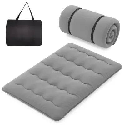 HU10922GR-D Japonský futónový matrac s prateľným poťahom a taškou na prenášanie Tatami matrace sivé 140 x 200 cm SKLADOM
