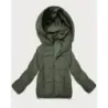 Prešívaná dámska prechodná bunda v khaki farbe MODA6118/MODA6119