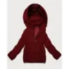 Prešívaná dámska prechodná bunda v bordovej farbe MODA6118/MODA6119