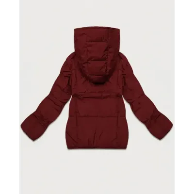 Prešívaná dámska prechodná bunda v bordovej farbe MODA6118/MODA6119