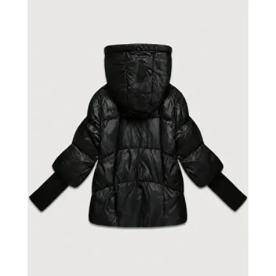 Dámska bunda  oversize  MODA6078 čierna