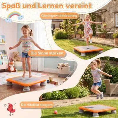 Mini trampolína pre deti s priemerom 65 cm, skákací povrch s protišmykovým povrchom z EVA, oranžová