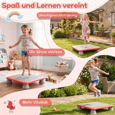 Mini trampolína pre deti, skákací povrch s priemerom 65 cm, s protisklzovým povrchom z materiálu EVA, červená