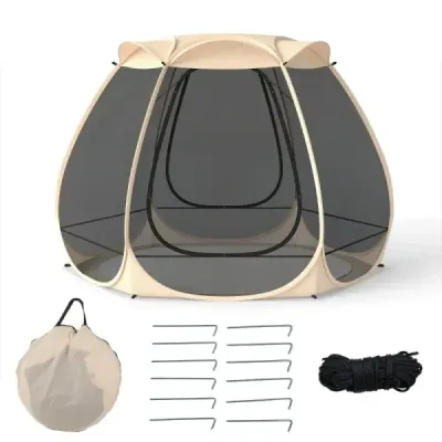NP12752SA  Vysúvací sieťovaný pavilón pre 4-6 osôb 310 x 270 cm skladací vonkajší kempingový stan s celoplošnou sieťovinou SKLADOM
