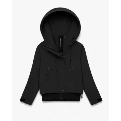 Krátka bunda s kapucňou MODA6126 čierna