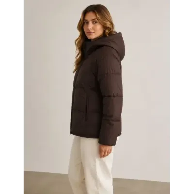 Prešívaná dámska prechodná bunda v hnedej farbe MODA6118/MODA6119
