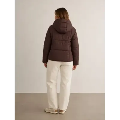 Prešívaná dámska prechodná bunda v hnedej farbe MODA6118/MODA6119