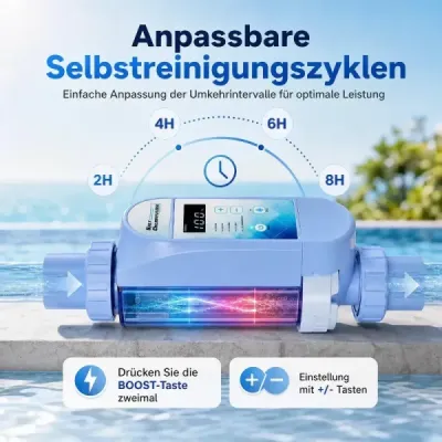 Automatický generátor chlóru zo soli pre bazény s objemom do 18 m³ – systém chlorácie soľou pre bazény so slanou vodou