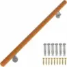 Drevené maxlo 80 cm, zábradlie v schodoch, schodiskové zábradlie z bukového dreva s upevnením na stenu