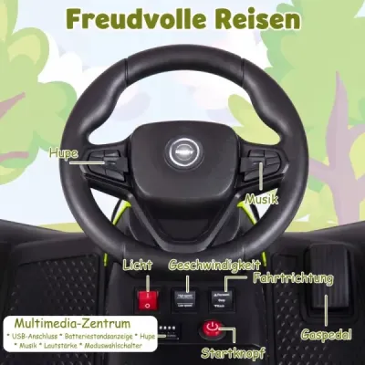 24V elektrický traktor pre deti od 3 rokov, detský traktor s diaľkovým ovládaním 2,4 GHz, zelený