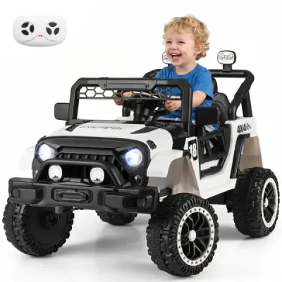 Detské elektrické auto 12V s 2 režimami jazdy a diaľkovým ovládaním, nosnosť 60 kg, čierne