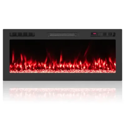 42" elektrický krb s ohrievačom 750W/1500W, vstavaný krb s diaľkovým ovládaním a ovládaním cez aplikáciu, WiFi