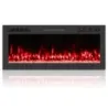 42" elektrický krb s ohrievačom 750W/1500W, vstavaný krb s diaľkovým ovládaním a ovládaním cez aplikáciu, WiFi