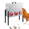 Automatický kŕmidlo pre sliepky, 26 l, s 6 otvormi a uzamykateľným vekom, s nastaviteľnou výškou