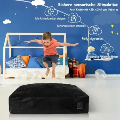 Bezpečnostná podložka pre deti s penovými blokmi, skákacie polstrovanie s protisklzovou spodnou stranou, 120 x 90 x 30 cm