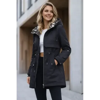 Dámska jarná bunda MODA8521 čierna