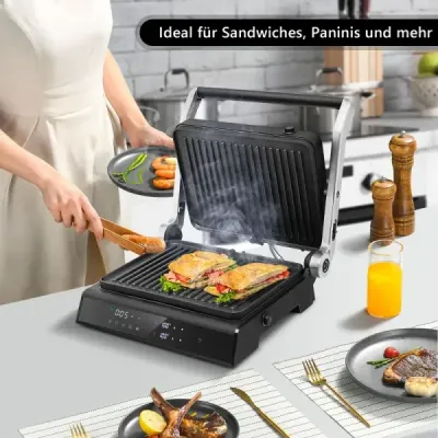 3-v-1 1200W Panini Press Grill s nepriľnavými platňami elektrický gril