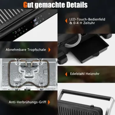 3-v-1 1200W Panini Press Grill s nepriľnavými platňami elektrický gril