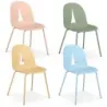 Moderné jedálenské stoličky, sada 4 ks, nosnosť do 150 kg, ergonomické kuchynské stoličky s operadlom